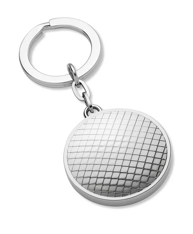 Silver Knurling Keyring Silver Knurling Keyring